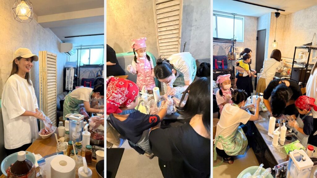 Spolog(スポログ)西新宿 親子の無添加ソーセージ作り体験イベントの様子